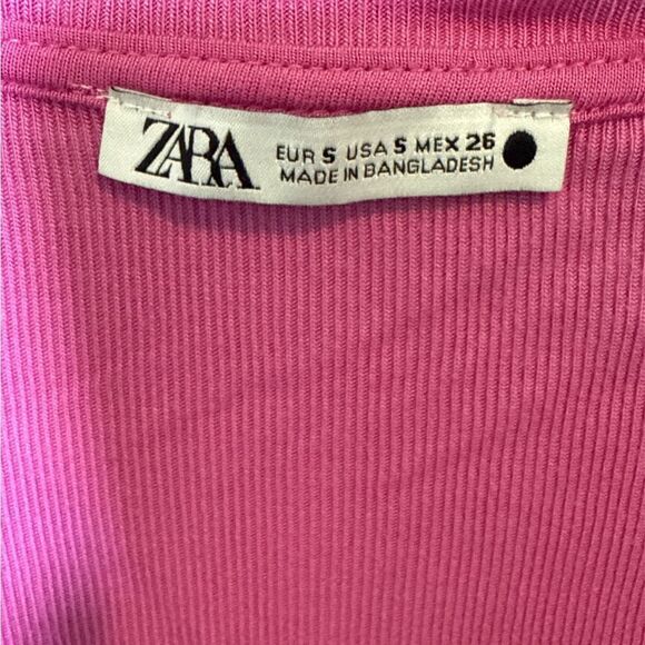Zara Pink V-Neck Women's Top - Picture 3 of 5
